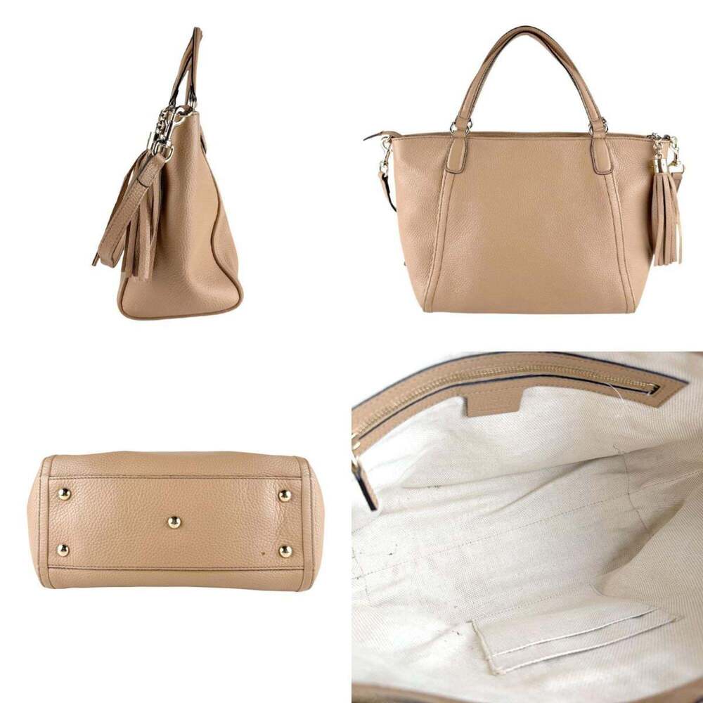 GUCCI Cream Leather Shoulder Bag - Picture 2 of 5